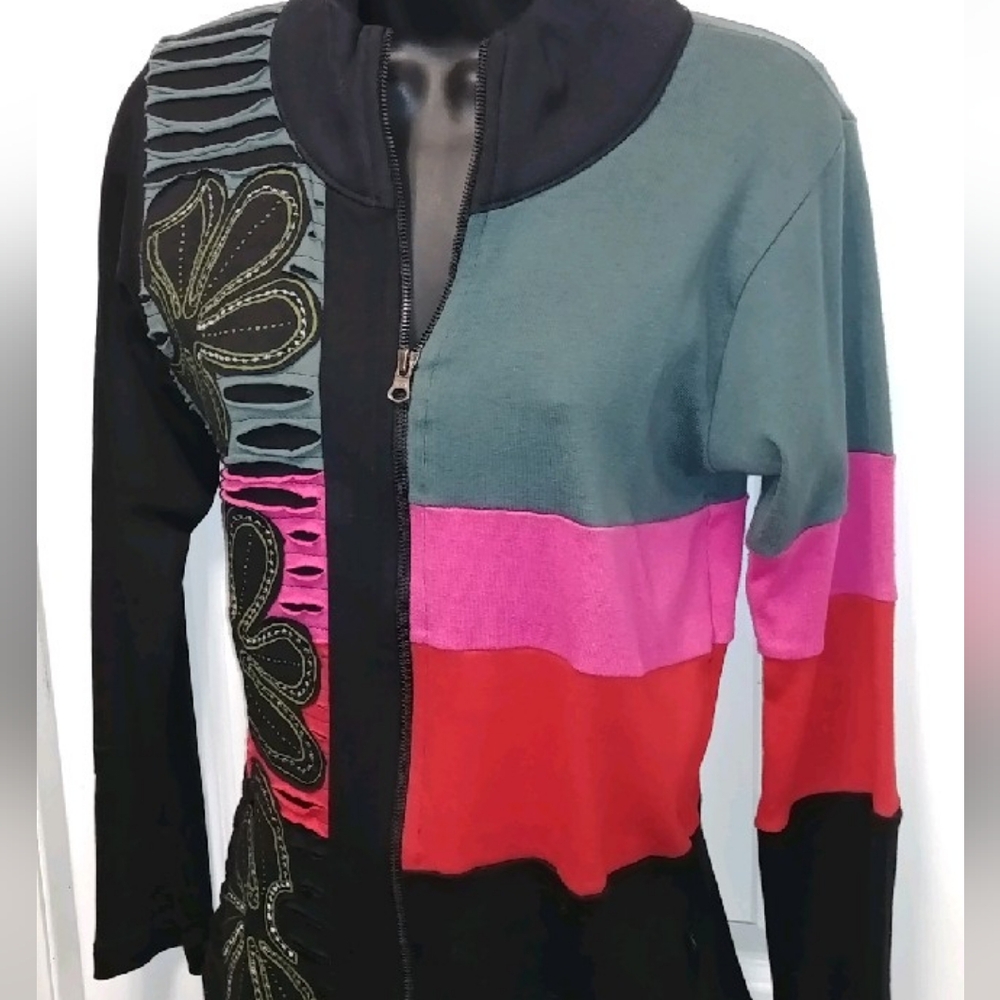 Leopards & Roses zippered jacket - Picture 8 of 9